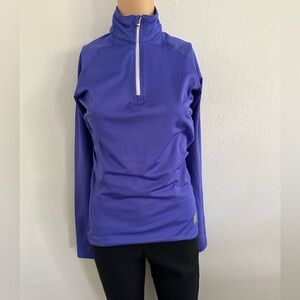 Nike Pro Combat Shirt Womens Medium Therma Fit 1/4 Zip Long Sleeve Compression